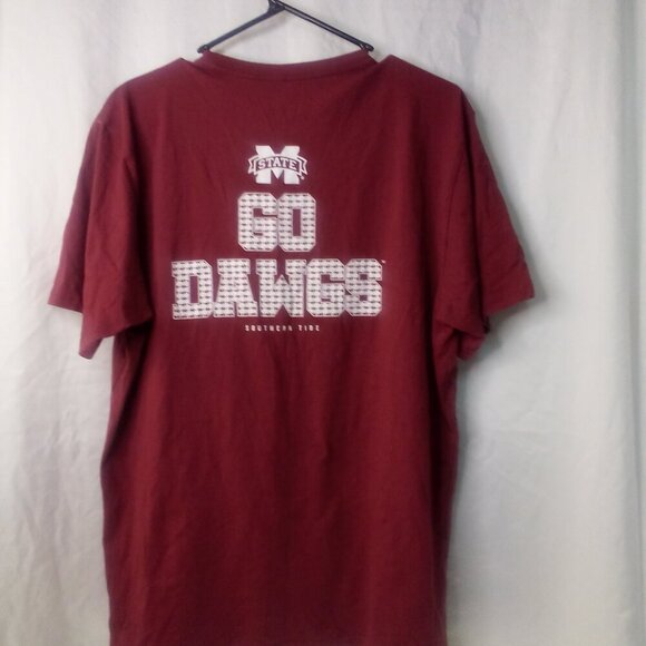 Southern Tide Mississippi State Shirt XL Go Dawgs Short Sleeve Pocket Red - Picture 10 of 14